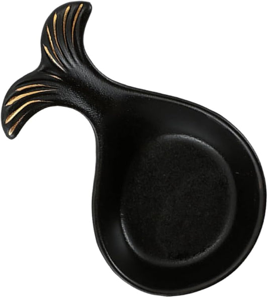 GLEAVI Fish Tail Seasoning Bowl Ceramic Sauce Plate Serving Dish Seasoning Bowl Appetizer Plate Versatile
