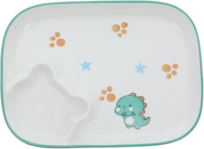 1pc Ceramic Divided Serving Plate Dip Compartment Functional Food Dish for Dumplings Sushi and Appetizers Home Tableware for Entertaining and Everyday Use