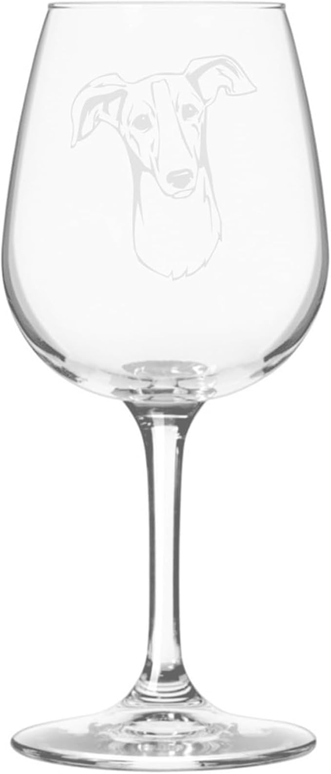 Etched Laser Art Personalized Dog Themed Etched Wine Glass - Custom Dog Breed Wine Glasses, Ideal for Pet Lovers, Unique Birthday Gift for Men & Women, Personalized Gift - Polish Grayhound, 12.75 oz