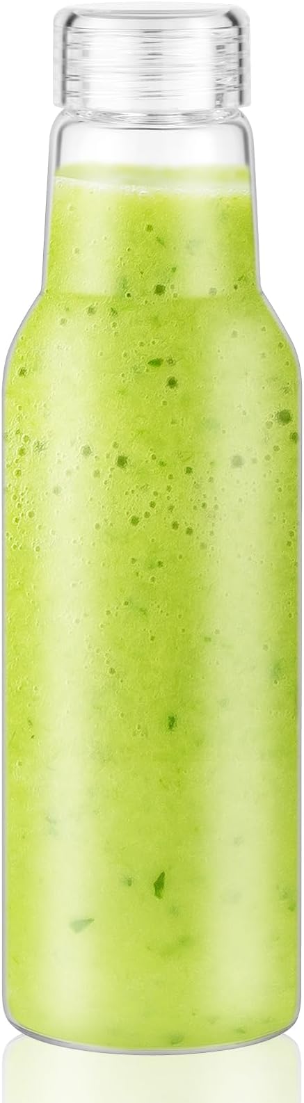 CWHHRN 25 Oz Glass Bottles with Lids, Glass Juice Bottles, Smoothies, Water, Milks, Beverage Storage, Clear Glass Jars for Pickles, Food Storage (1 Pack)