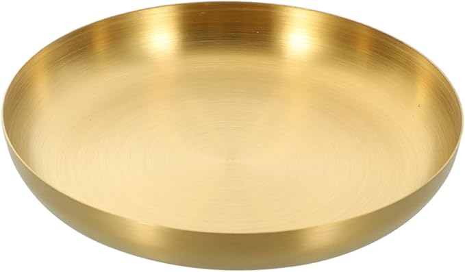 Cabilock Stainless Steel Serving Tray Large Steel Tray Steak Plate Sizzle Platter Food Serving Plate