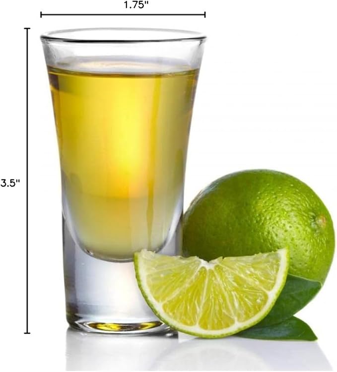 Gmark 2-Oz Shot Glass Set Heavy Base, Whiskey Shot Glasses 6-Pack - Perfect for Wine Tasting, Shooter, Cocktail Pourer, Jigger, Tequila (6 Pack)