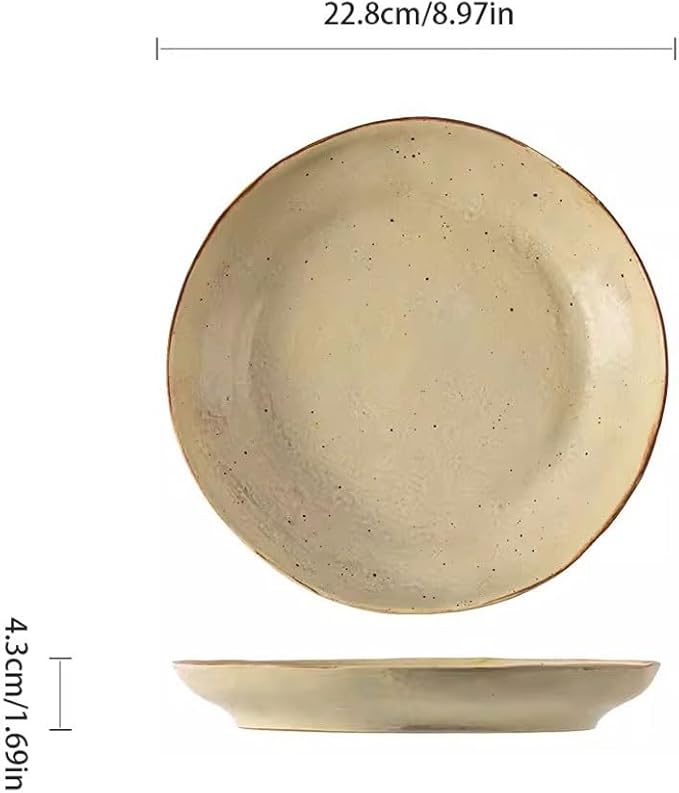 SONGCHAO Party Supplies B&B Restaurant Plate Suitable For Home Salad Plate Ceramic Pasta Plate Dessert Plate Fruit Plate Party Plates