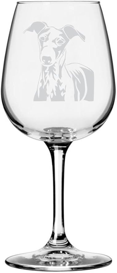 Italian Greyhound Dog Personalized Custom Themed Etched All Purpose 12.75oz Wine Glass