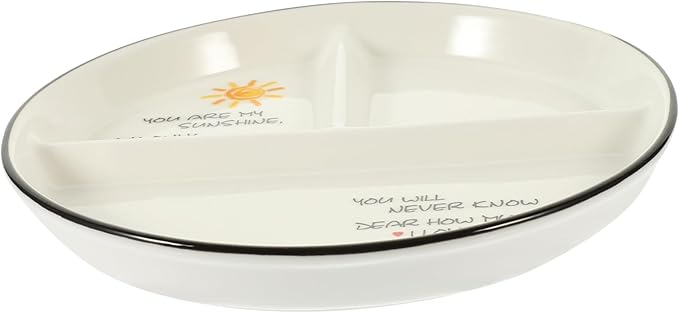 Ceramic Divided Serving Plate Sectioned Tableware for Snacks Desserts and Appetizers Elegant Design for Home Parties and Gatherings