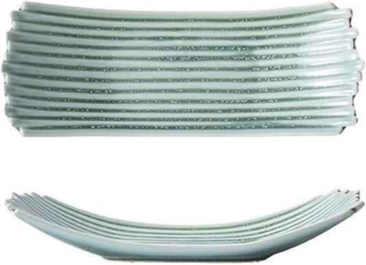 Sauce Dish Underglaze Creative Kiln Change Glaze Snack Plate Long Snack Fruit Plate Dip Plate Appetizer Plate Snack Plate(B)