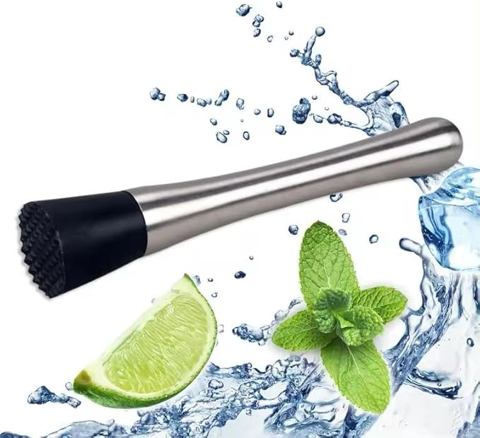 10 PCS Muddler for Cocktails Stainless Steel Drink Muddler 8 Inch Long Mojito Muddler Bar Muddler Tool Muller for Drinks Ice Crusher Bartender Tools Set Home Bartender Bars Accessories
