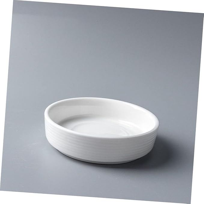 PRETYZOOM 4pcs Ceramic Dipping Sauce Bowls Multi-use Seasoning Plates for Appetizers Condiments Deep Design for Home Restaurant and Celebrations