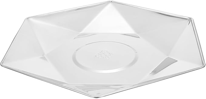 Cabilock Rhombus Shape Steel Plate Silver Plated Tray for Serving Seafood Snacks