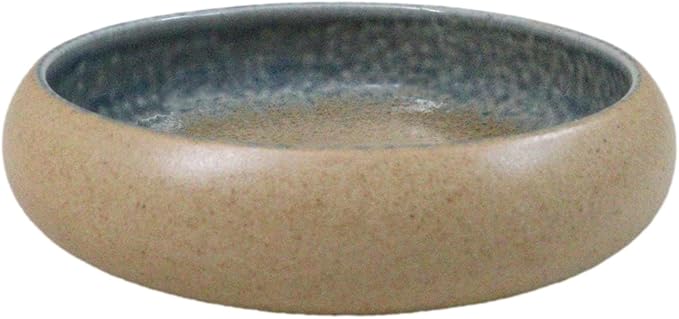 Ebros Gift Artistic Blue River Ao Nagashi Collection Dinnerware Serveware Kitchenware Set Asian Japanese Restaurant Supply (Pack of 6 Round Appetizer Salad Banchan Deep Dish Plates)