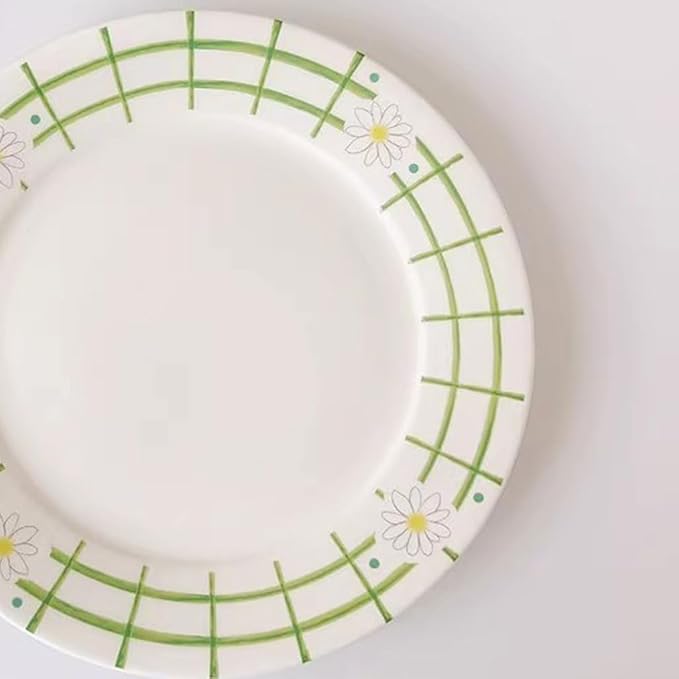 Plates Small Fresh and Simple White Ceramic Dinner Plate Western Food Plate Fruit Plate Salad Plate Dinner Plates