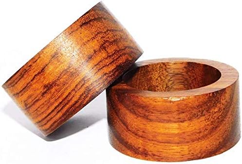 Napkin Rings for Dining Table, Classic Farmhouse Style, Holiday and Party Decor, Table Setting Accessories (Brown, 12.)