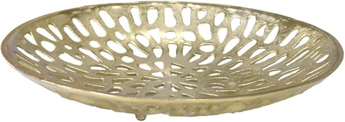 BBH Home's Handmade Gold Novelty Shaped Aluminium Tray 5.51 x 5.51 x 1.37 AMBBVK063AB2020