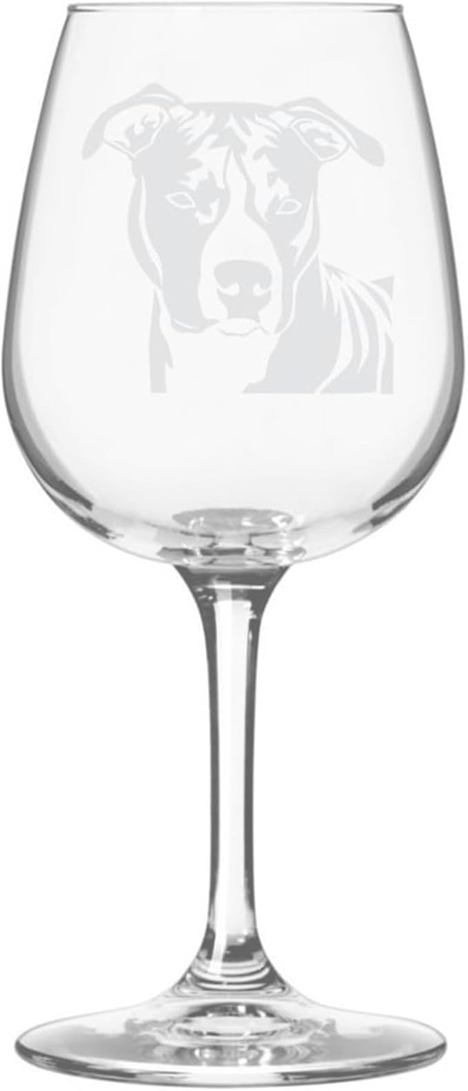 Etched Laser Art American Staffordshire Terrier Personalized Dog Themed Etched 12.75oz Wine Glass Custom Dog Breed Wine Glasses for Pet Lovers, Personalized Birthday Gift for Men & Women