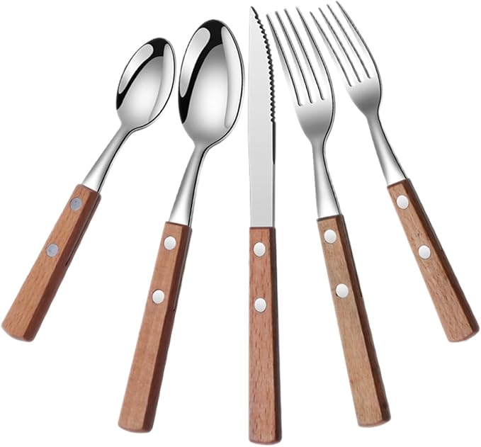 3sets Buffet Serving Utensils Set Stainless Steel Cutlery Caddy Party Utensils Fork Spoon Knife