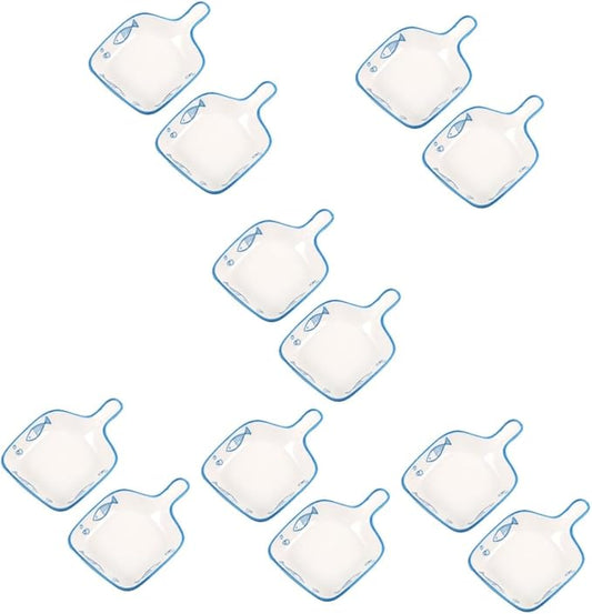 12 Pcs Seasoning Dish Porcelain Sauce Container Dipping Bowls Ceramic Sushi Tray Snack Food Saucer Sauce Bowls Appetizer Plates Ceramic Cake Snack Plate Child Ceramics Delicate