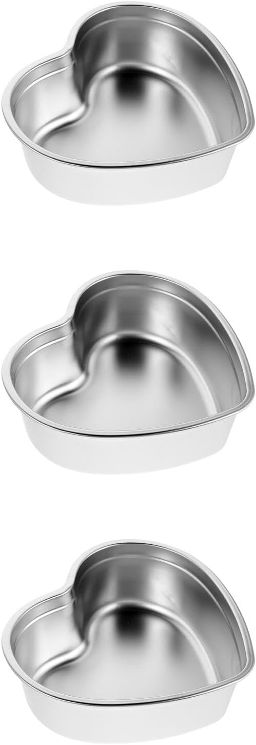 LUOZZY 3pcs Stainless Steel Heart Shaped Snack Dish Serving Tray for Condiments Fruit and Jewelry Display