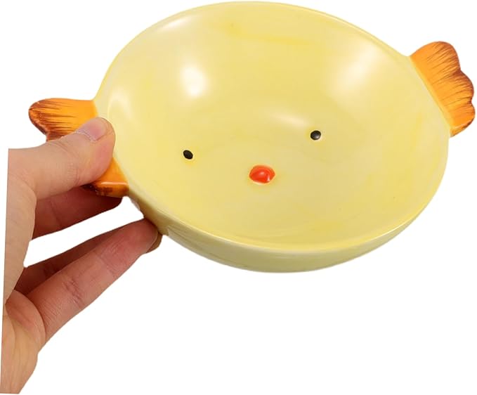 Cabilock Cartoon Ceramic Plate for Fun Chicken Shaped Dip Bowl Tableware for Desserts Fruits Snacks for Home School Outdoor Dining Encourages Healthy Eating
