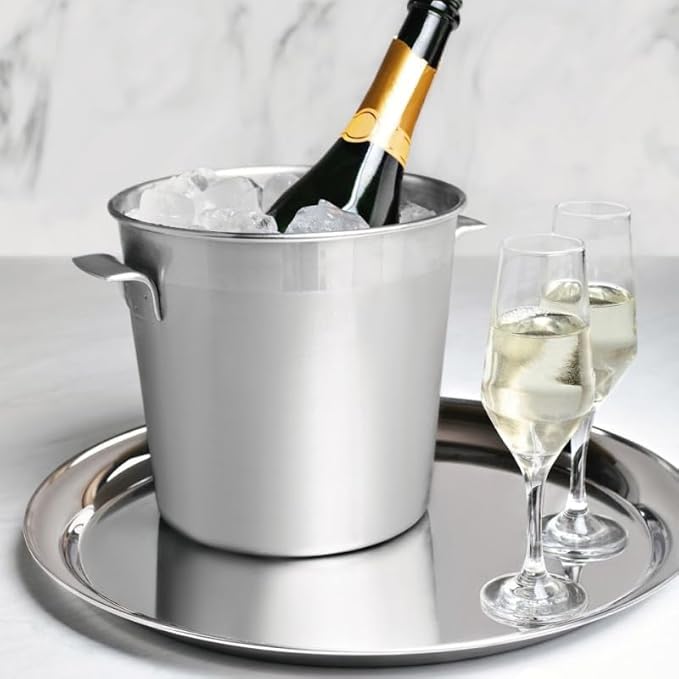 Tramontina 61413-400 Serving Tray Round Stainless Steel Diameter 40 cm Dishwasher Safe Rustproof