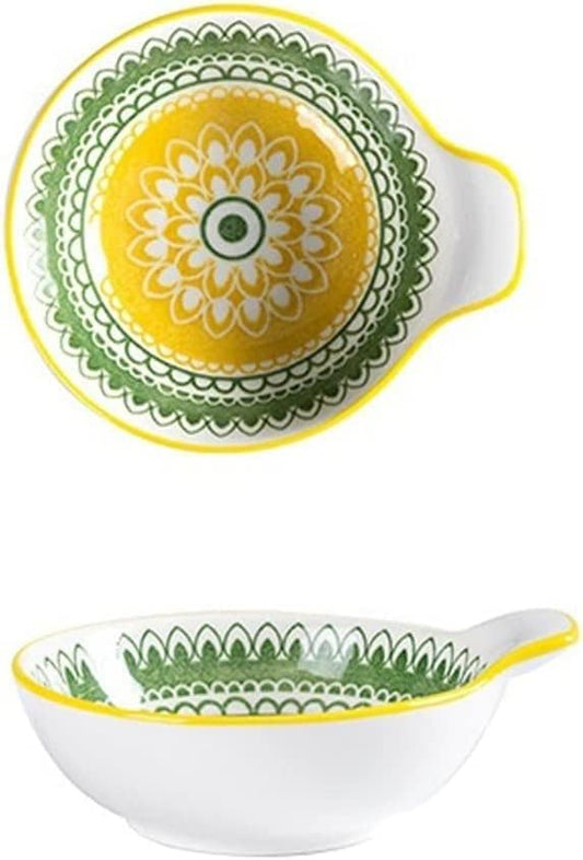 Dipping Dish Dip Bowls Ceramic Snack Bowl Sauce Catering Small Dishes Hotel Restaurant Soy Sauce And Vinegar Dishes Creative Tableware Dip / Dip Bowl Appetizer Plate Seasoning Dish ( Color : Brass )