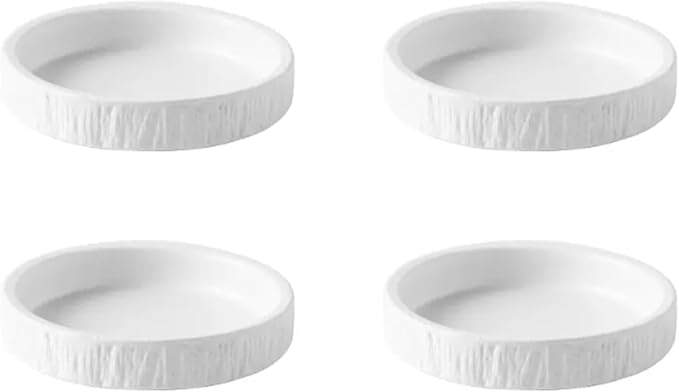 Salad plate Ceramic Dip Bowls Set of 4 Round Soy Sauce Bowls 3.5inch Small Sauce Dishes for Snack Sushi BBQ Side Dishes Appetizer and More Plastic plate (Color : Brass)