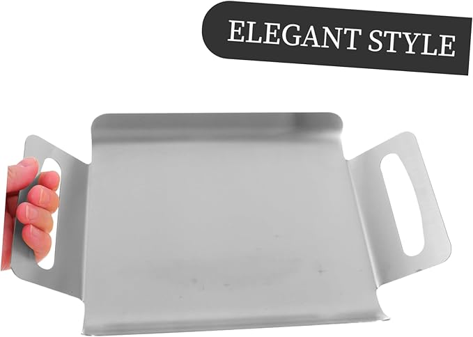 Chrome Trays for Serving Silver Trays Snack Dishes Stainless Steel Buffet Handles