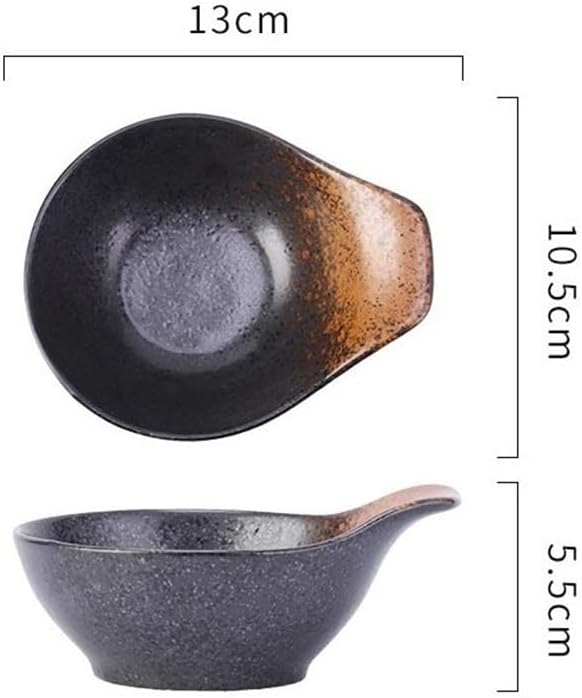 Appetizer Plates Ceramic Dipping Bowls Sauce Dishes with Handle Snack Bowls for Sauce Soy Sushi for Condiment