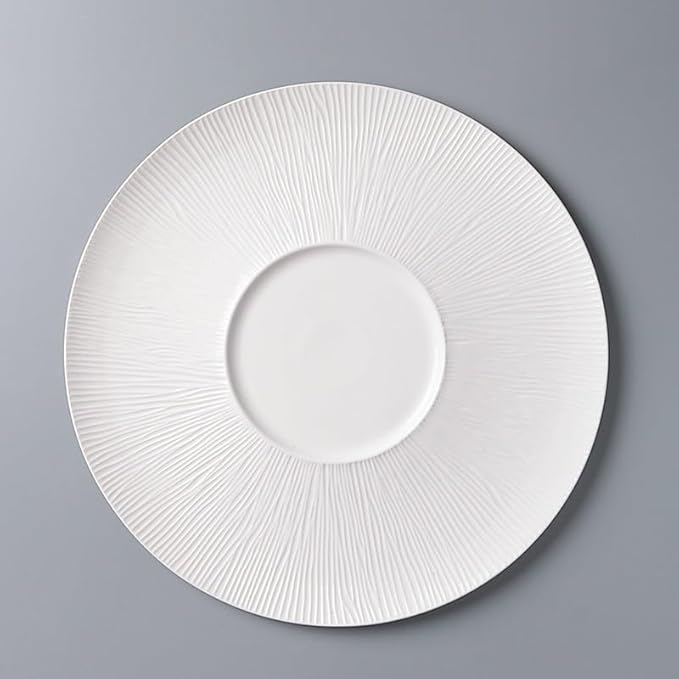 Kitchen Plates Creative Hotel Pure White Ceramic Tableware, Commercial Restaurant Soup Pasta Dish Plate, For Appetizers, Service Restaurant Plates(A)