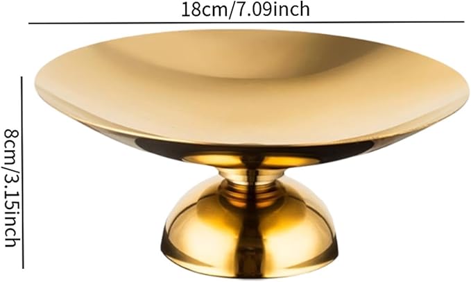 Multi-Function Storage Tray for Serving Plate and Fruit Home and Restaurant, Gold