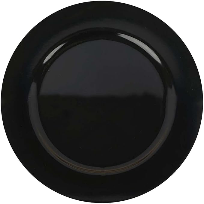Efavormart 12 Pcs 13" Black Round Acrylic Plastic Charger Plates, Dinner Party Table Decor