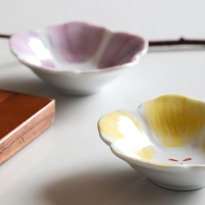 FAREWELL Dipping Bowls Ceramic Soy Sauce Plate Shape Soy Sauce Plate Dip Dishwashing Condiment Plate Soy Sauce Kitchen BBQ Sauce Appetizer Set Appetizer Bowls (Color : A)
