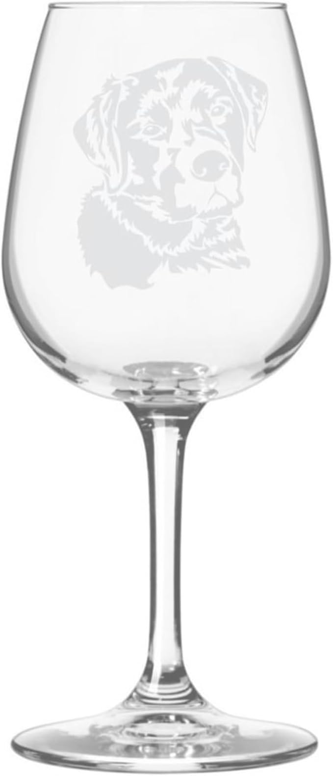 Etched Laser Art Labrador Retriever Personalized Dog Themed Etched 12.75oz Wine Glass Custom Dog Breed Wine Glasses, Ideal for Pet Lovers, Unique Birthday Gift for Men & Women, Personalized Gift