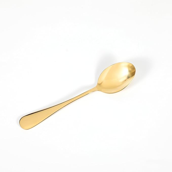 24-Piece Gold Flatware Set - Stainless Steel Cutlery with Luxurious Finish