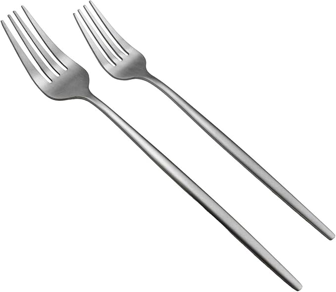 40-Pieces Silverware Set, Flatware Sets Satin Finish, 304 Stainless Steel Utensils Dishwasher Safe Service for 8, Include Dinner Knife/Fork/Spoon Dinnerware Sets (Matte Silver)