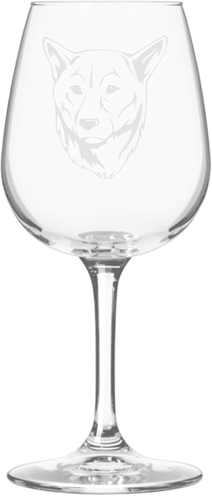 Kishu Dog Personalized Custom Themed Etched 12.75oz Wine Glass