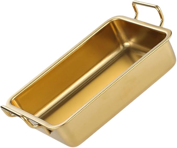 PRETYZOOM Stainless Steel Refreshments Tray Silver Tray Handles Easy to Use Safe