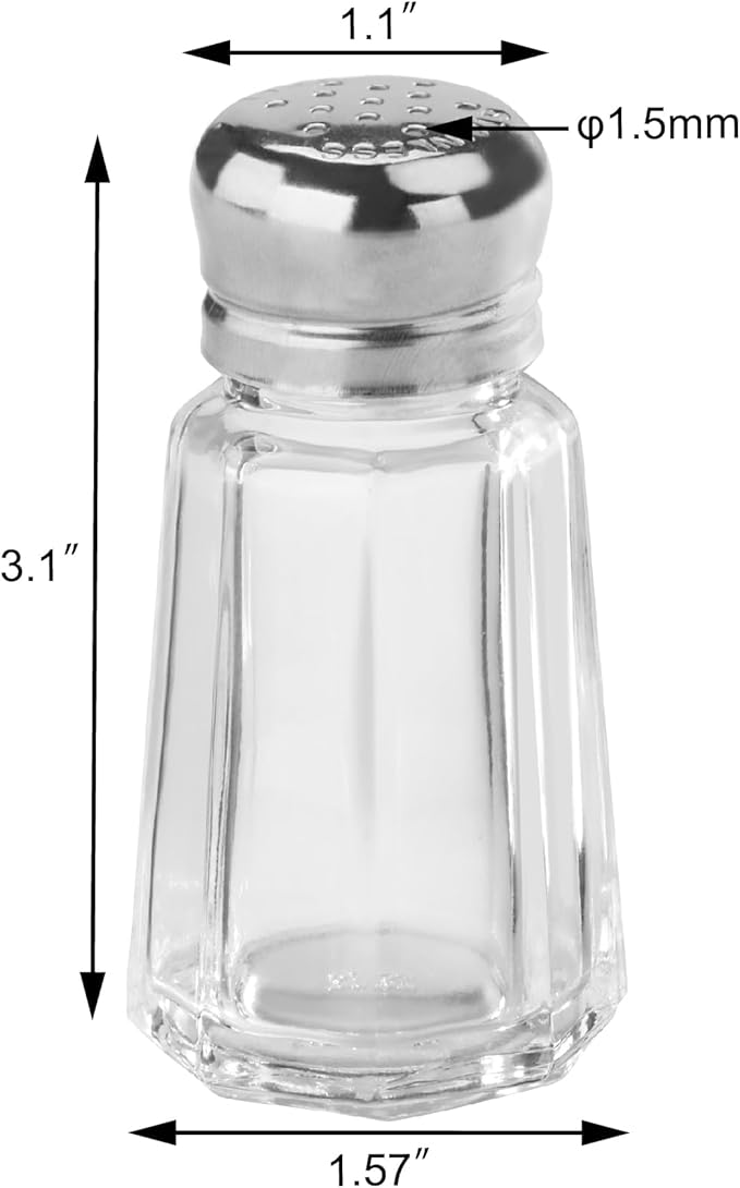 New Star Foodservice 22285 Paneled Salt and Pepper Shaker Mushroom Top, 1-Ounce, Set of 24