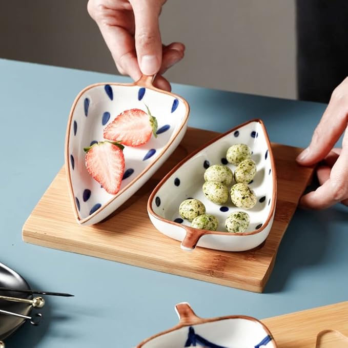 Dipping Sauce Bowls Appetizer Bowls Creative Polka Dot Pattern Snack Plate Modern Fruit Plate Snack Fruit Dried Fruit Dessert Dessert Cookie Plate Appetizer Plate Ceramic Dip Bowls Dipping Sauce Bowls
