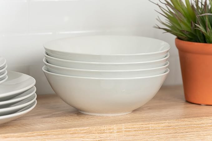 10 Strawberry Street Simply Coupe Dinnerware Set, White, Service for 4 ( 12 Piece)
