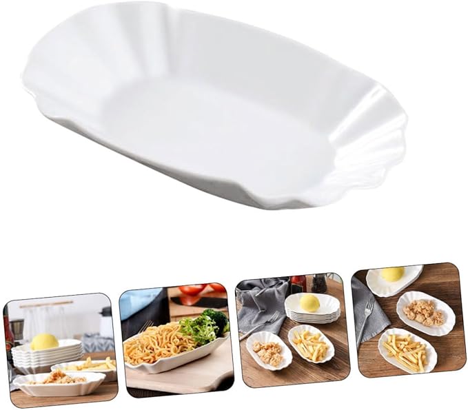 2pcs Ceramic Snack Plates Creative French Fries and Fruit Serving Dishes for Parties and Gatherings Safe for Family Use for Appetizers and Dips