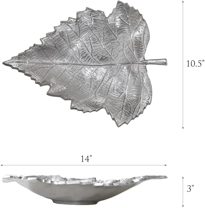 BBH Home's Handmade Silver Novelty Shaped Aluminium Tray 5.23 x 3.93 x 1.14 AMBBVK061AB2020