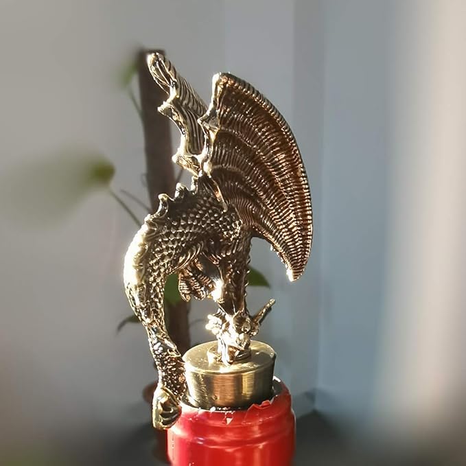 Dragon Wine Stoppers Gothic Metal Alloy Design Bottle Stopper for Dragon Gift Party Decorative