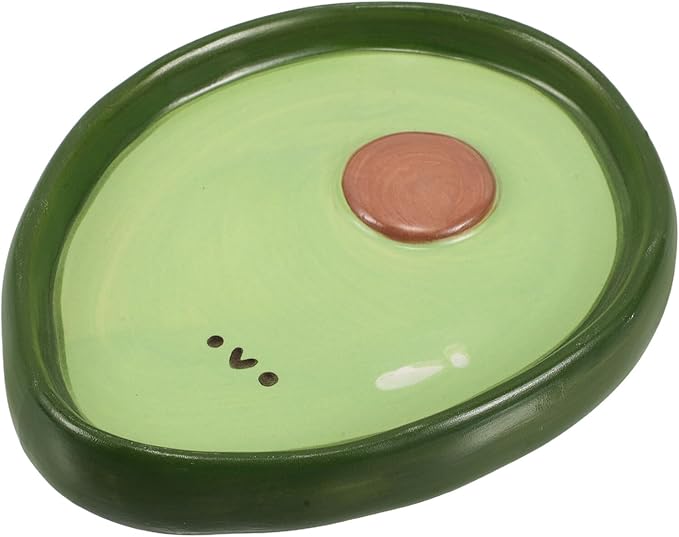Mikinona Ceramic Appetizer Plate 4-inch Avocado Pattern Decorative Dessert Dish Small Fruit Serving Plate for Home Kitchen Party Use