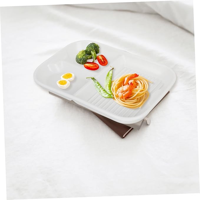 Ceramic Divided Plate and Compartment Snack Serving Tray for Appetizers Breakfast and Parties Easy to Clean Multi Functional Use Kitchens and Outdoors
