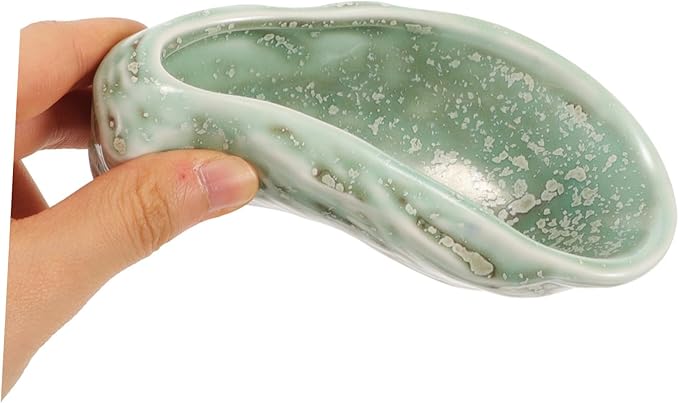 Rustic Ceramic Serving Plate Set Vintage Oyster Shell Dish for Appetizers Caviar and Small Dishes Food Grade Restaurants and Entertaining
