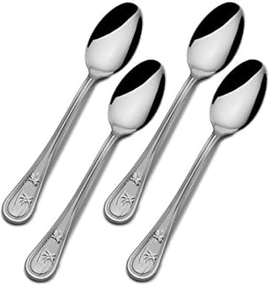 Towle Living Palm Breeze Stainless Steel Demitasse Spoon, Set of 4