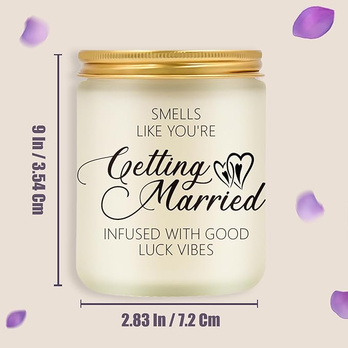 Wedding Gifts, Getting Married Candle, Mr and Mrs Gift, Engagement Gifts for Women Couples, Bridal Shower Gift for Bride Groom, Bride to Be, Smells Like You are Getting Married