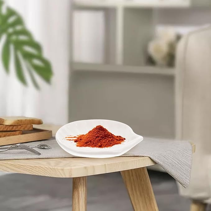 Cabilock Ceramic Shell Shaped Plates Set 6Pcs Seashell Appetizer Plates for Snacks Desserts and Home Dining 4 Inch Small White Shell Dish for Breakfast and Entertaining