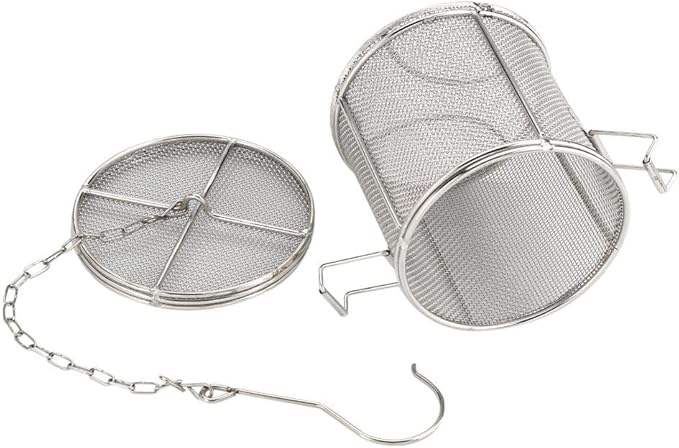 AUNMAS Stainless Steel Tea Strainers for Loose Tea, Mesh Design Tea Infuser with Chain, Tea Ball Strainer Soup Seasonings Seperation Basket Filter Ball for Cooking Home Restaurant