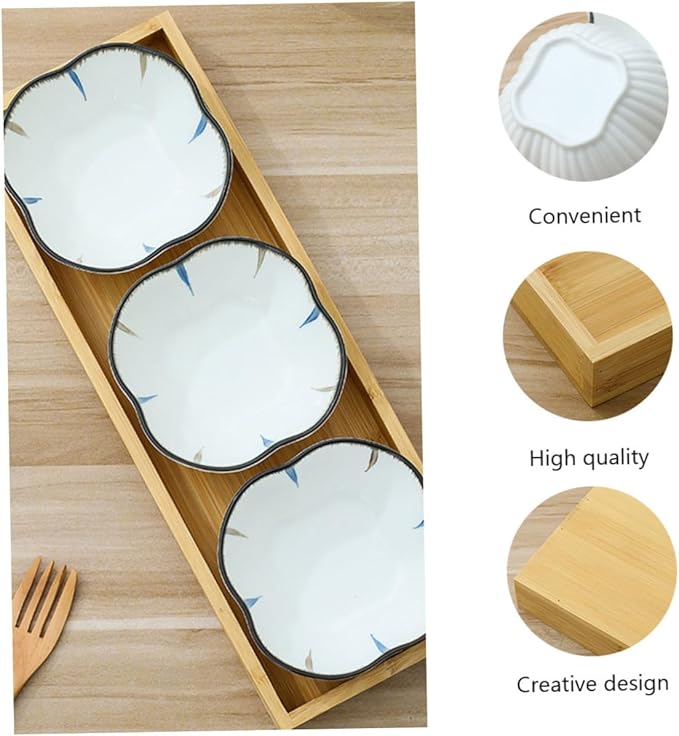 Stylish Ceramic Snack Dish Set for Home Japanese Seasoning Plates with Cherry Blossom Design for Appetizers Dipping Sauces and Snacks Serving Plates for Parties and Everyday Use